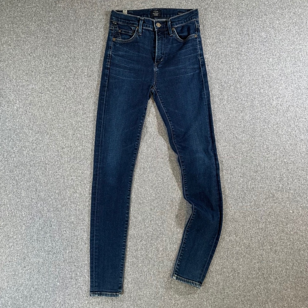 Citizens of Humanity Rocket High Rise Skinny Jeans Dark Wash Blue Size 24